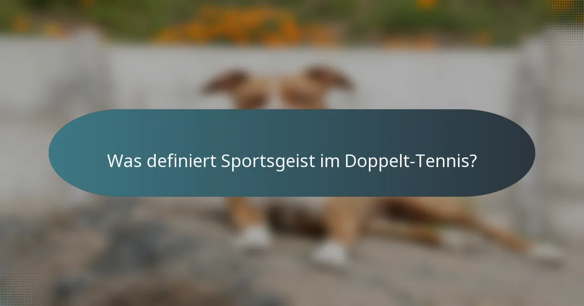 Was definiert Sportsgeist im Doppelt-Tennis?