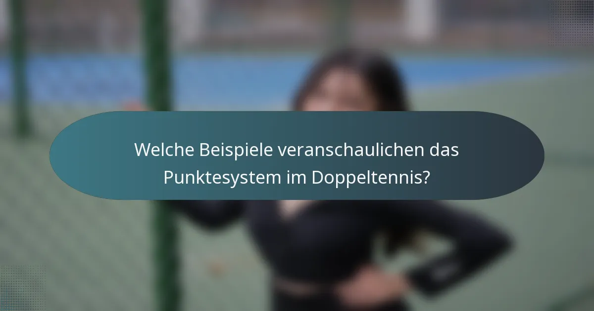 Welche Beispiele veranschaulichen das Punktesystem im Doppeltennis?