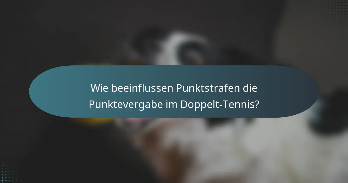 Wie beeinflussen Punktstrafen die Punktevergabe im Doppelt-Tennis?